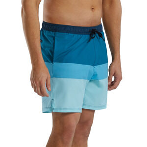 TYR Men Skua Color Block Performance 7" Volley Shorts Teal/Multi Size XL
